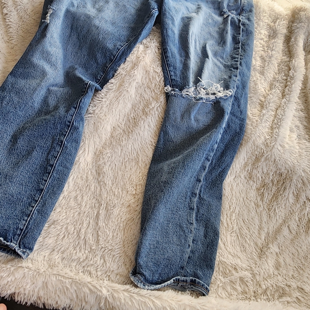 Ana A New Approach mid rise boyfriend denim jeans distressed size 16 tall - Picture 5 of 11